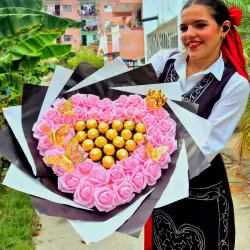 RAMOS BUCHONES 50 rosas dulces