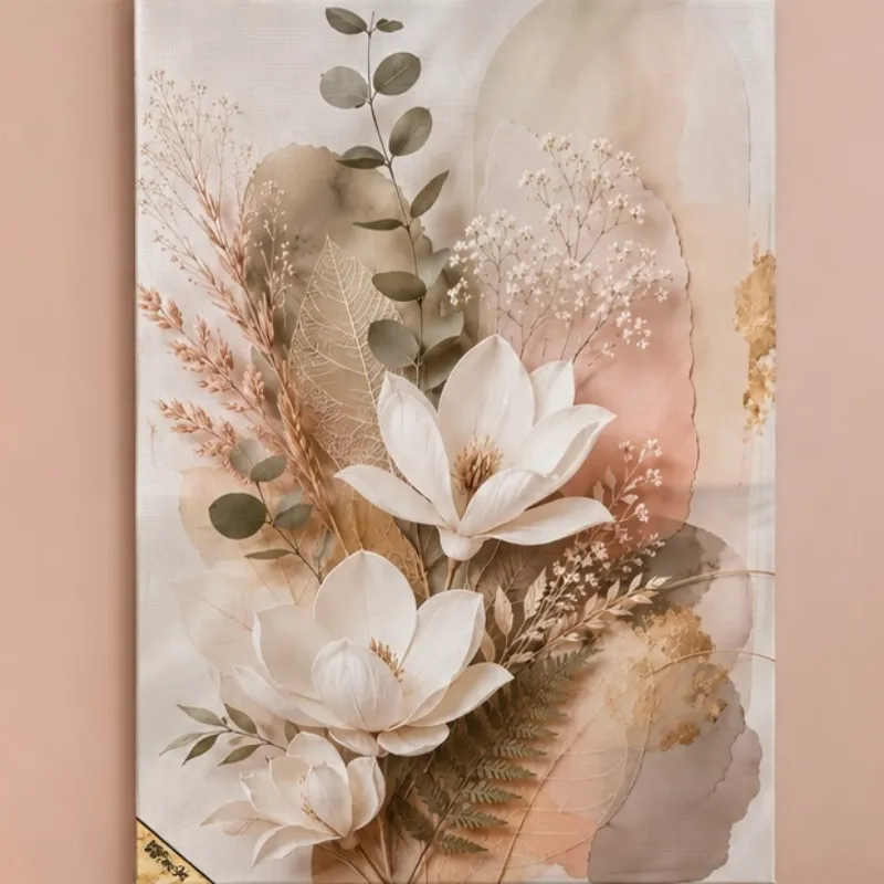Abstracto Beich y rosado 🌸