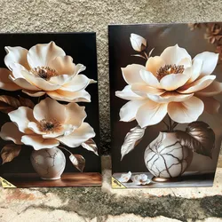 Búcaros con flores beich 🏺⚜️