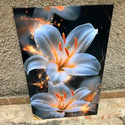 Flor blanca y naranja🌸✨