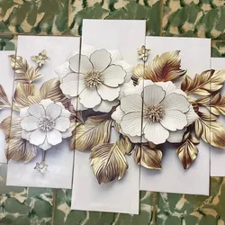 Flores blancas y doradas ⚜️