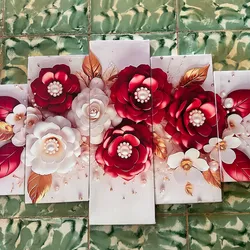 Flores blancas y rojas ♥️⚪️