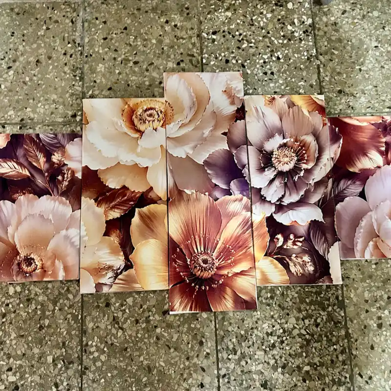 Flores doradas y plateadas 💛🩶