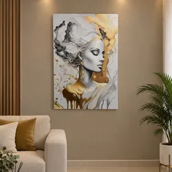 Mujer blanca y dorada 👸