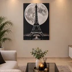 Torre con luna detrás 🌑