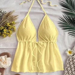 Blusa amarilla veraniega