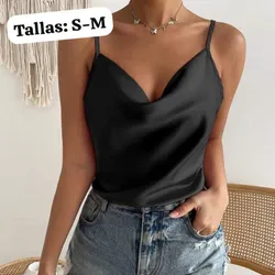 Blusa de Satén negra