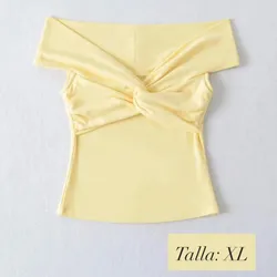 Blusa elegante amarilla pastel