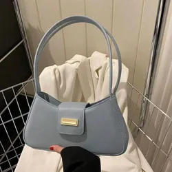 Cartera mediana color azul grisoso