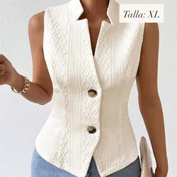 Chaleco elegante con textura