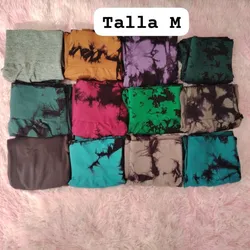 Licras largas levanta glúteos marmoleadas