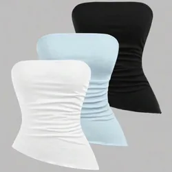 Tops con pico al lado colores básicos