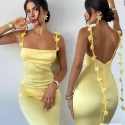 Vestido amarillo con flores