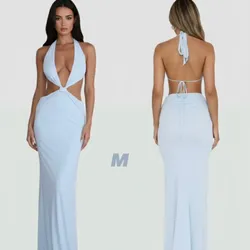 Vestido azul cielo de playa