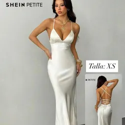 Vestido blanco de satén