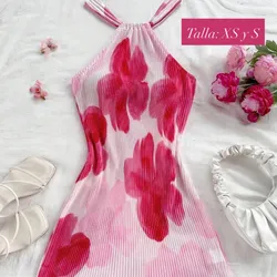 Vestido corto de flores