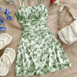 Vestido de flores verde