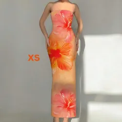 Vestido de verano color atardecer
