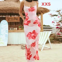 Vestido de verano floreado amarrado en la espalda