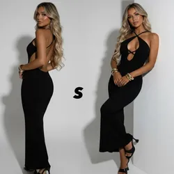 Vestido negro de playa