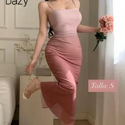 Vestido rosa doble forro