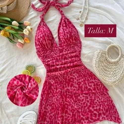 Vestido rosa estampado