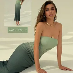 Vestido verde de playa