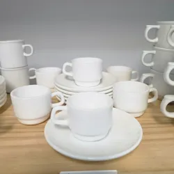 Juego de 6 tasas de café + 6 platos