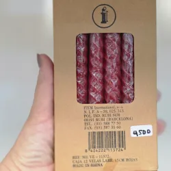 Set de 12 velas rojas