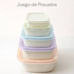 Set de 5 pozuelos plásticos