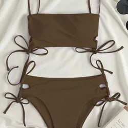 Bikini carmelita recto arriba