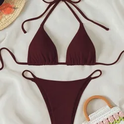 Bikini rojo vino 