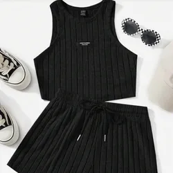 Conjunto de short y top negro