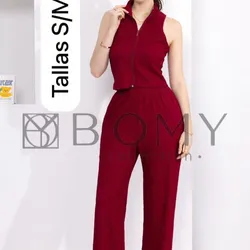 Conjunto de top con zipper y pantalón