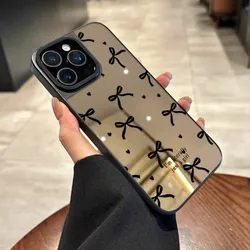 Cover tipo espejo con lazos negros