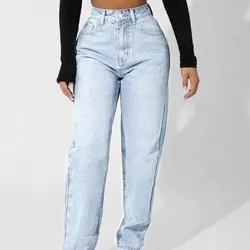 Jean azul claro corte recto
