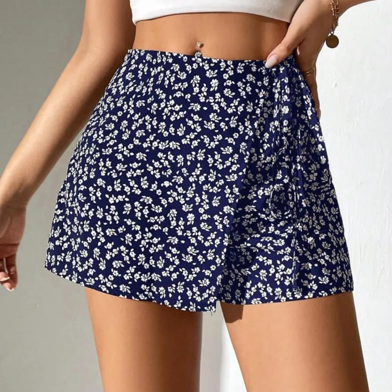 Saya-short estampada azul