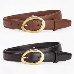 Set de cintos con hebilla deforme dorada