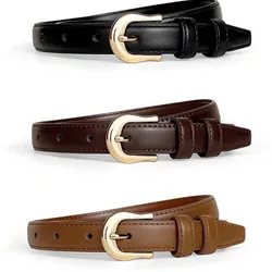 Set de cintos con hebilla dorada