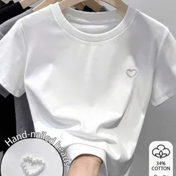 Top blanco con corazón