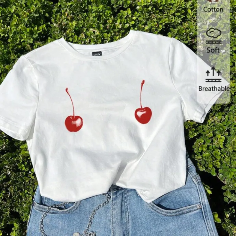 Top blanco de cerezas 