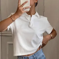 Top blanco de cuello
