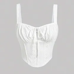 Top blanco tipo corset