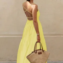 Vestido amarillo largo