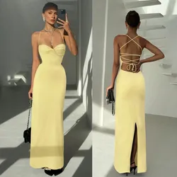 Vestido amarillo largo