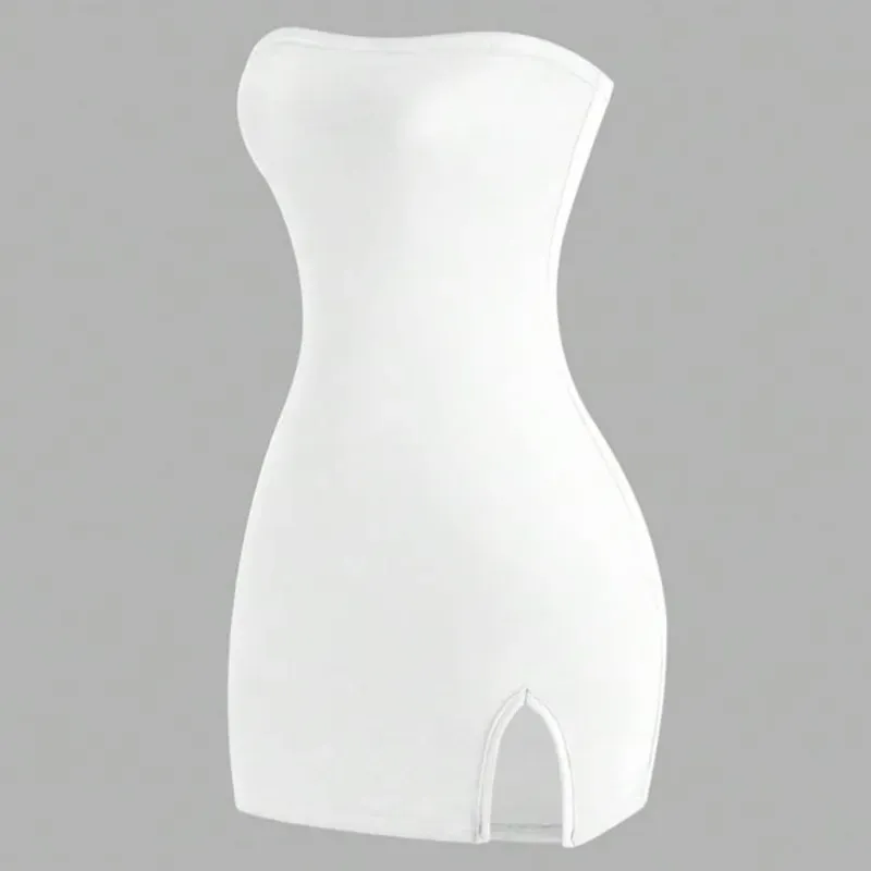 Vestido blanco corto