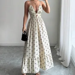 Vestido largo de lazos