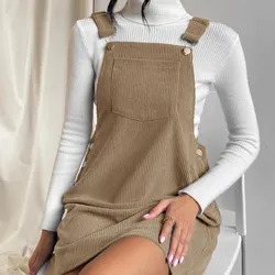 Vestido overol beige