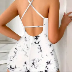 Mono marmoleado de tirantes cruzados