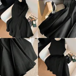 Vestido negro de lazo